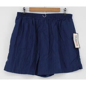 Vintage The Body Co Shorts Mens XL Blue Swim Nylon Elastic Waist 3 Inseam 90s